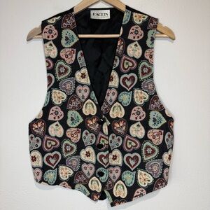 Vintage Facets Heart Patterned Vest